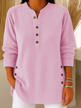INGRID | BUTTON HENLEY TUNIC FOR WOMEN