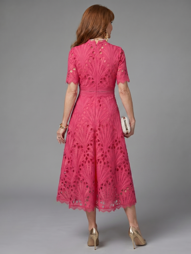 JUNO | SHORT SLEEVE MIDI DRESS FOR WOMEN