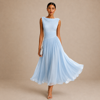 LILIAS | PLEATED MIDI DRESS FOR WOMEN