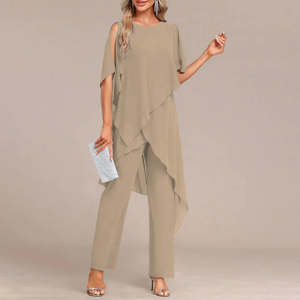 SKYE | ROUND NECK TWO-PIECE SET FOR WOMEN