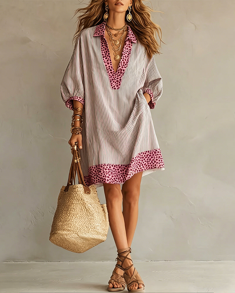 CARLY | LEOPARD PRINT SLEEVE SHIRT FOR WOMEN