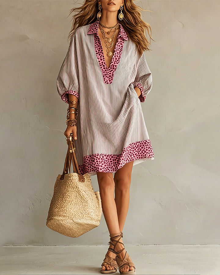 CARLY | LEOPARD PRINT SLEEVE SHIRT FOR WOMEN