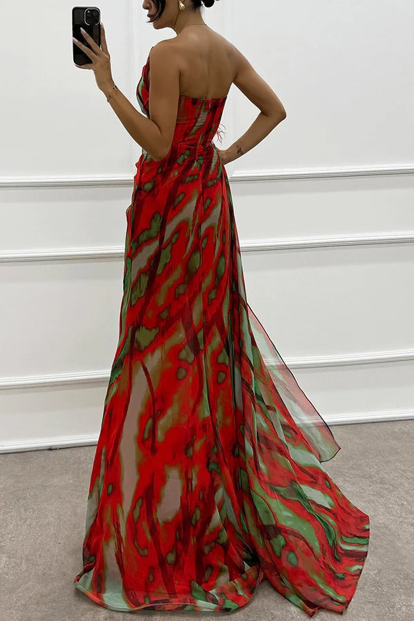 ILONA | VIBRANT DRAPED DRESS FOR WOMEN