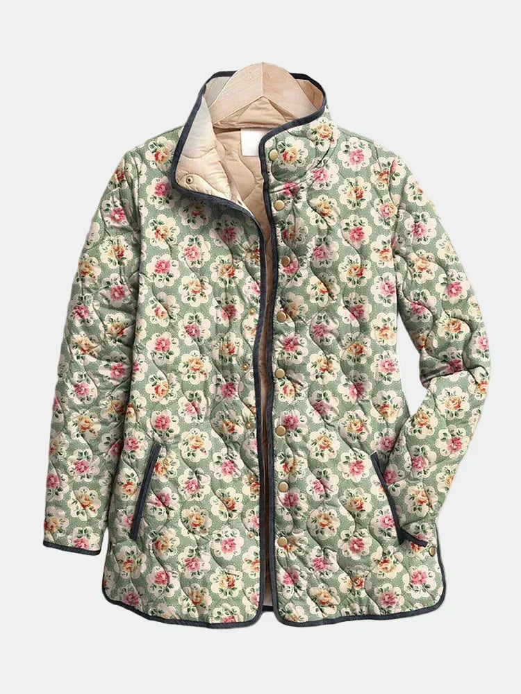 AVELINE | VINTAGE FLORAL QUILTED JACKET FOR WOMEN