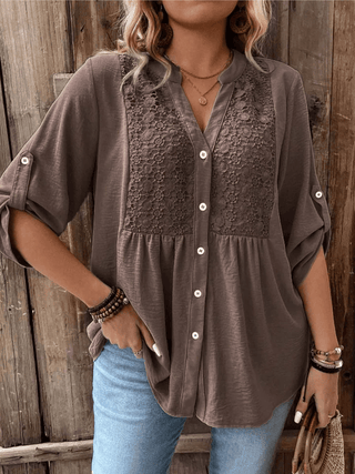 MORWENNA | RIBBED KNIT BLOUSE FOR WOMEN