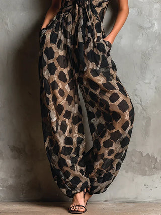 CONSTANCE | LEOPARD PRINT WIDE-LEG JUMPSUIT FOR WOMEN