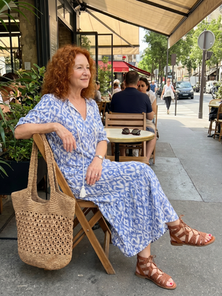 OTTOLINE | TASSEL NECK MIDI DRESS FOR WOMEN