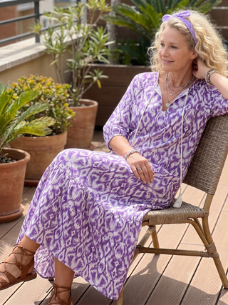 PENELOPE | PRINTED TASSEL MIDI DRESS FOR WOMEN