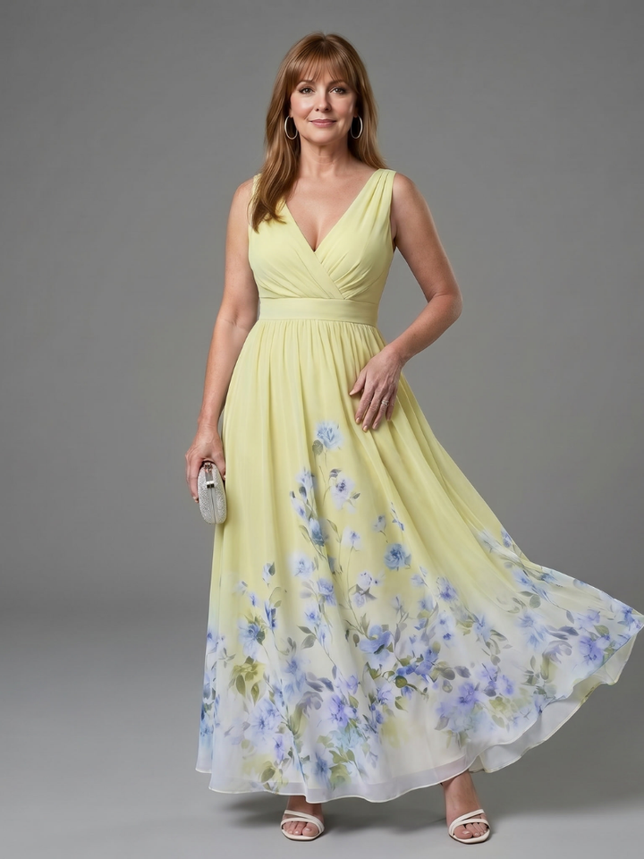 CLARISSA | SLEEVELESS NECK MIDI DRESS FOR WOMEN