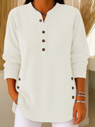INGRID | BUTTON HENLEY TUNIC FOR WOMEN