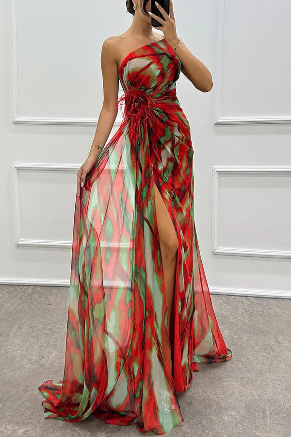 ILONA | VIBRANT DRAPED DRESS FOR WOMEN