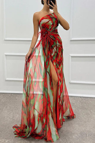 ILONA | VIBRANT DRAPED DRESS FOR WOMEN