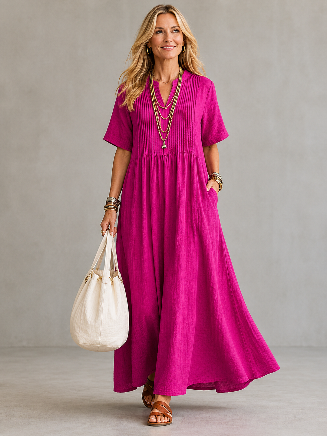 JACINTA | PLEATED DRESS FOR WOMEN