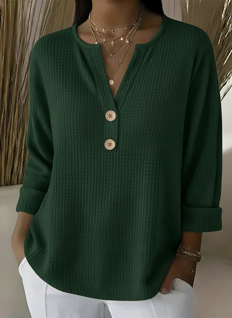 SABRINA | HENLEY BUTTON TOP FOR WOMEN