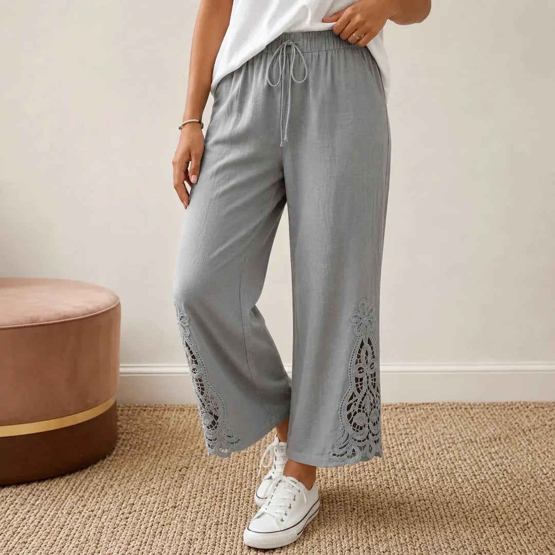 SOLENNE | WIDE LEG DRAWSTRING PANTS FOR WOMEN