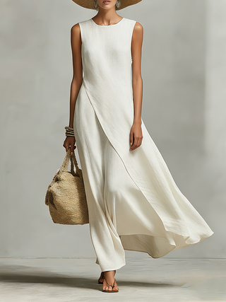 IVORY | LOOSE-FIT MAXI DRESS FOR WOMEN