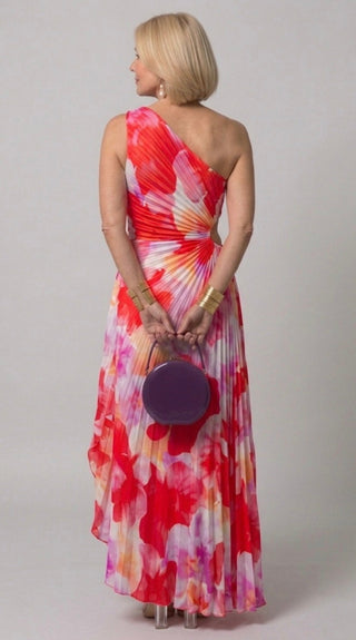 LENA | PLEATED ONE-SHOULDER DRESS FOR WOMEN