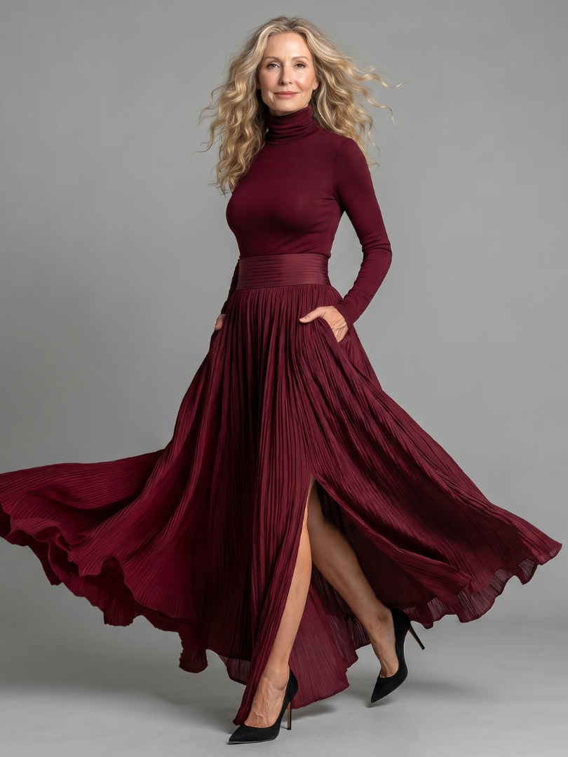 LANA | LONG SLEEVE MIDI DRESS FOR WOMEN