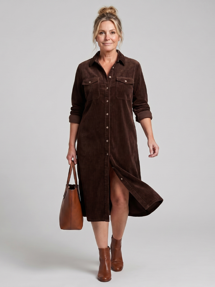 PEMA | LONG SLEEVE MIDI DRESS FOR WOMEN