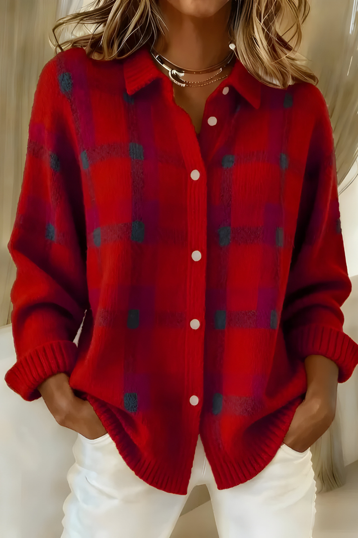 RAGNHILD | PLAID CARDIGAN FOR WOMEN