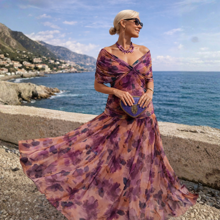 MIKAELA | OFF SHOULDER MAXI DRESS FOR WOMEN