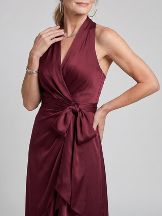 HONORA | HALTER NECK MIDI DRESS FOR WOMEN