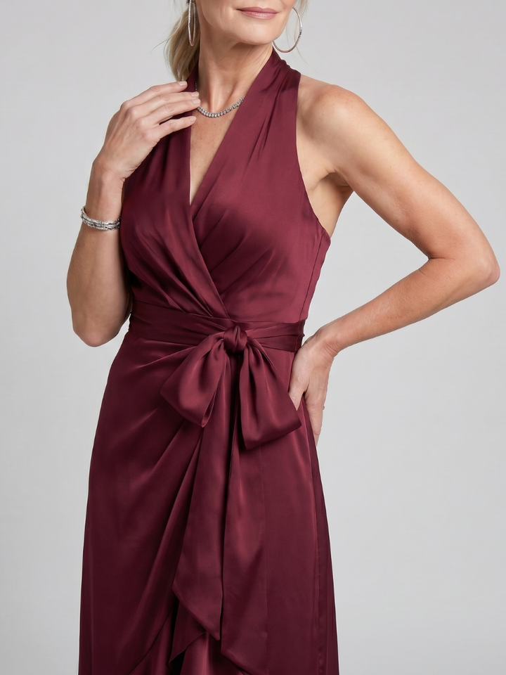 HONORA | HALTER NECK MIDI DRESS FOR WOMEN