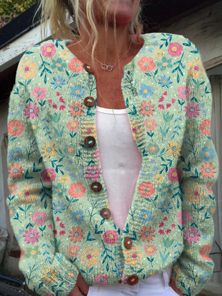 PIA | VINTAGE FLORAL CARDIGAN FOR WOMEN