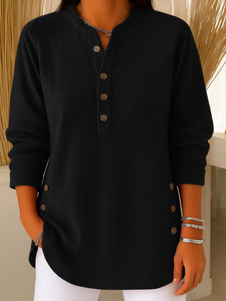 INGRID | BUTTON HENLEY TUNIC FOR WOMEN