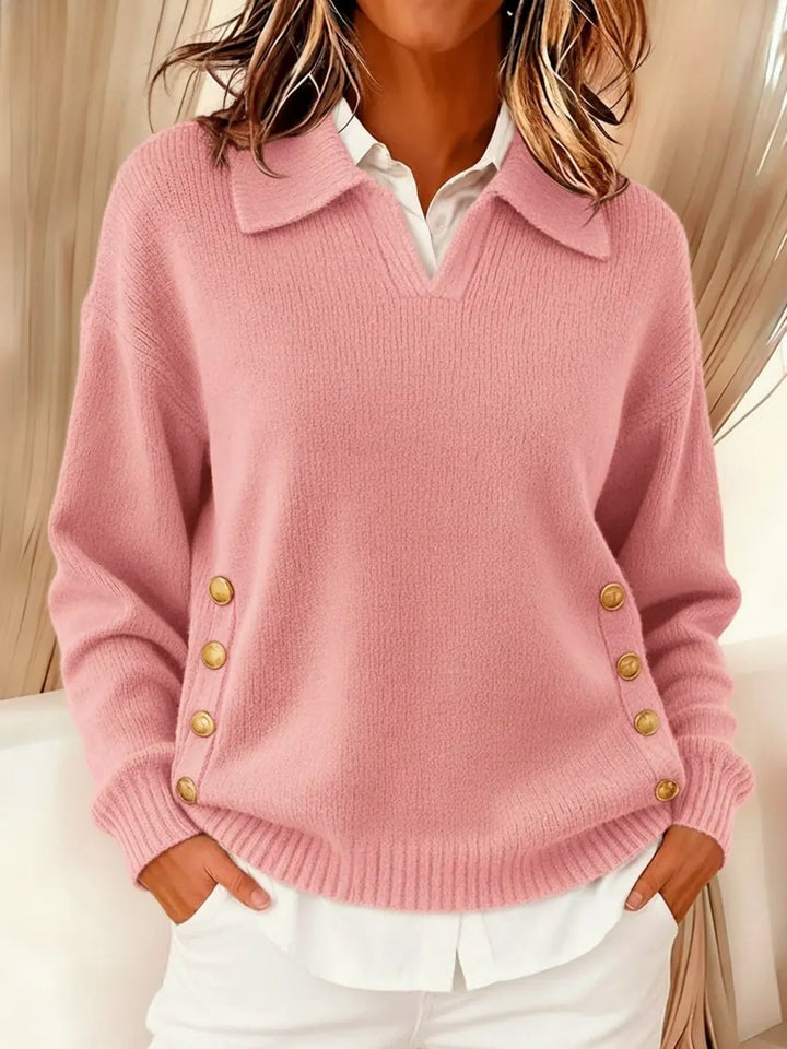 STEFANIA | V-NECK COLLAR SWEATER FOR WOMEN