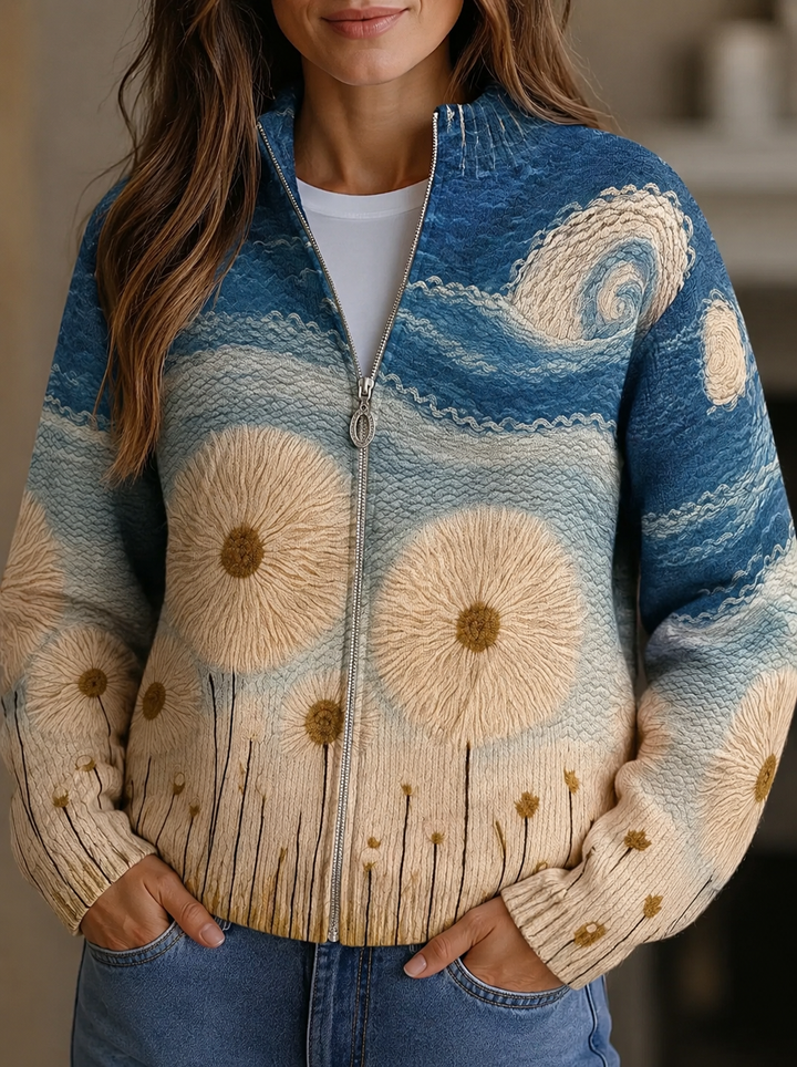 EDITH | DANDELION MEADOW QUILTED CARDIGAN FOR WOMEN