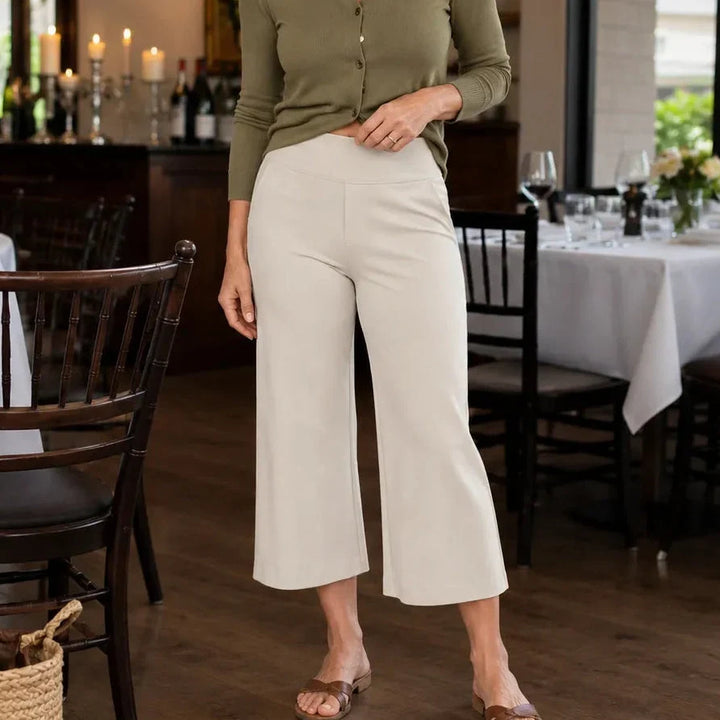 EVERALYN | HIGH-WAISTED STRETCH CROPPED TROUSERS FOR WOMEN