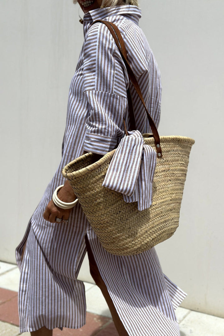 SOPHIA | TIMELESS STRIPED SHIRT DRESS FOR WOMEN