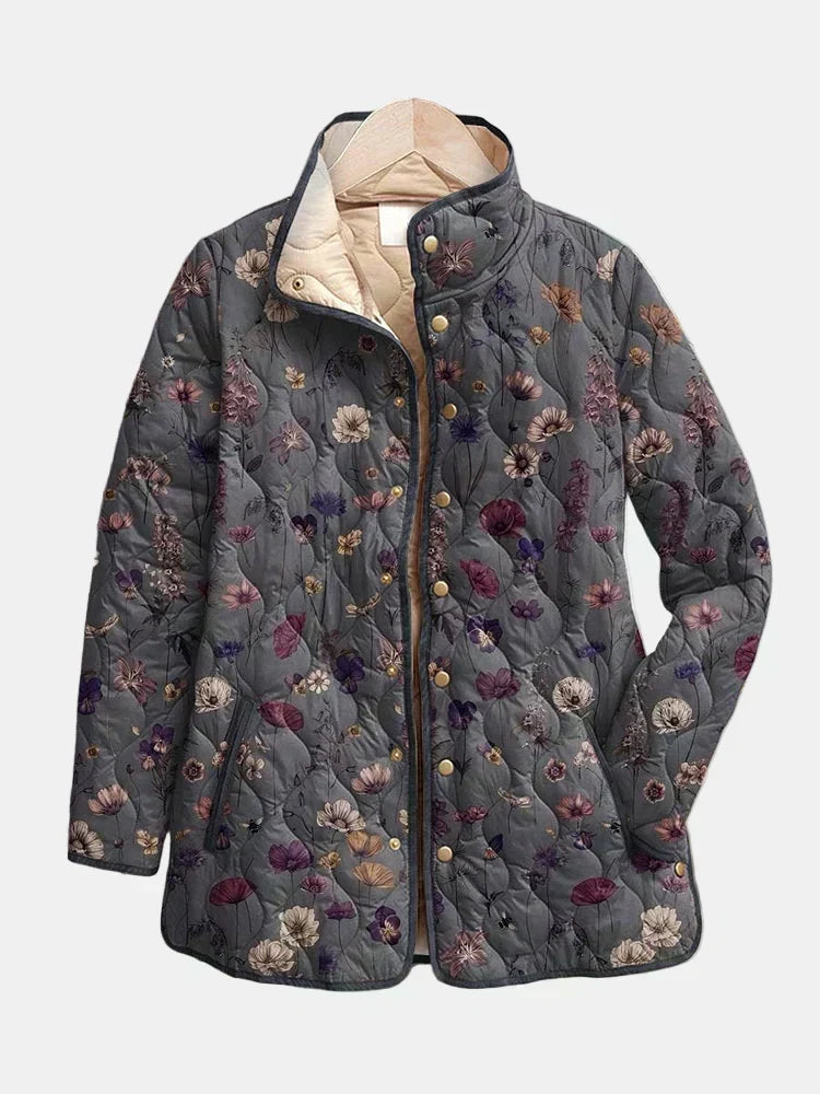 NIVA | VINTAGE FLORAL QUILTED JACKET FOR WOMEN