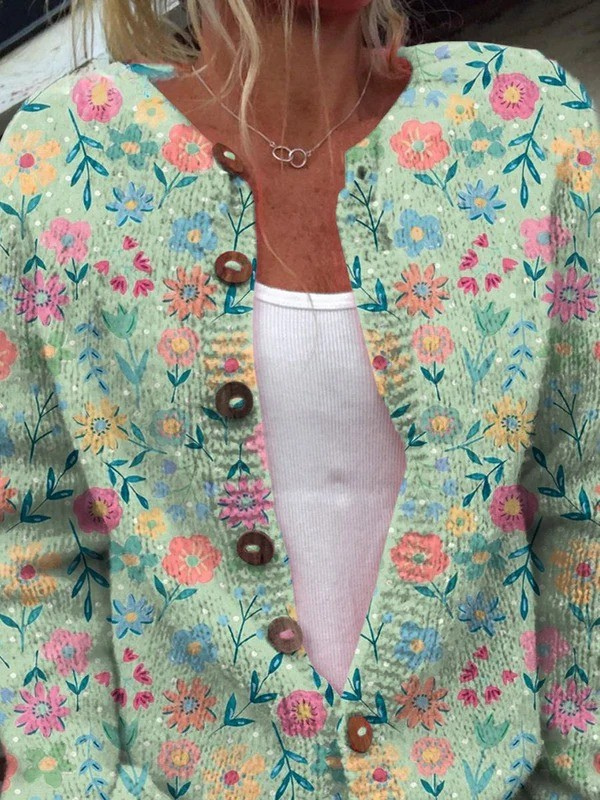 PIA | VINTAGE FLORAL CARDIGAN FOR WOMEN