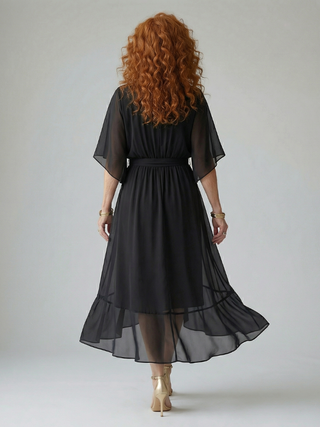 ELRIC | LIGHT DRAPE MIDI DRESS FOR WOMEN