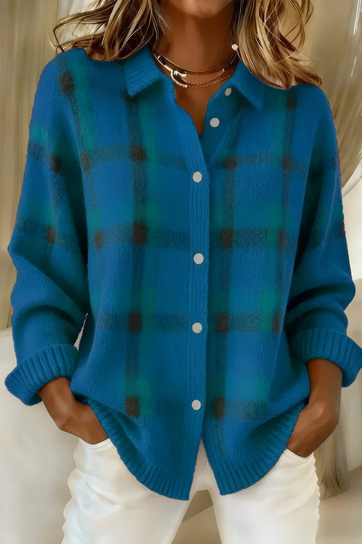RAGNHILD | PLAID CARDIGAN FOR WOMEN