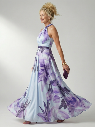 AMIEL | LIGHT FLORAL MAXI DRESS FOR WOMEN