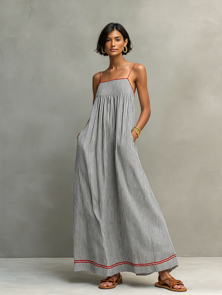 INMACULADA | STRIPED MAXI DRESS FOR WOMEN
