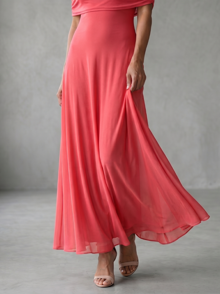JUNE | OFF DRAPED MIDI DRESS FOR WOMEN