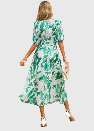 MAREN | FLATTERING FLORAL MIDI DRESS FOR WOMEN