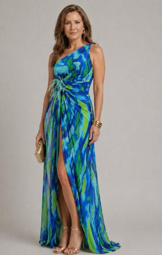 ILONA | VIBRANT DRAPED DRESS FOR WOMEN
