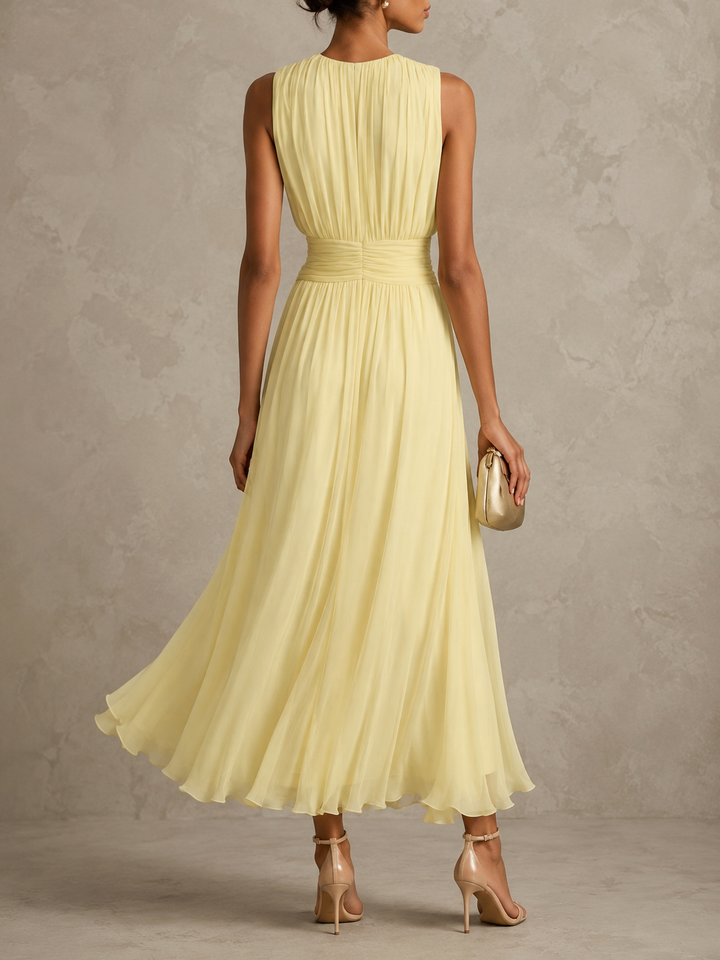 ROXANNE | RUCHED WAIST MAXI DRESS FOR WOMEN