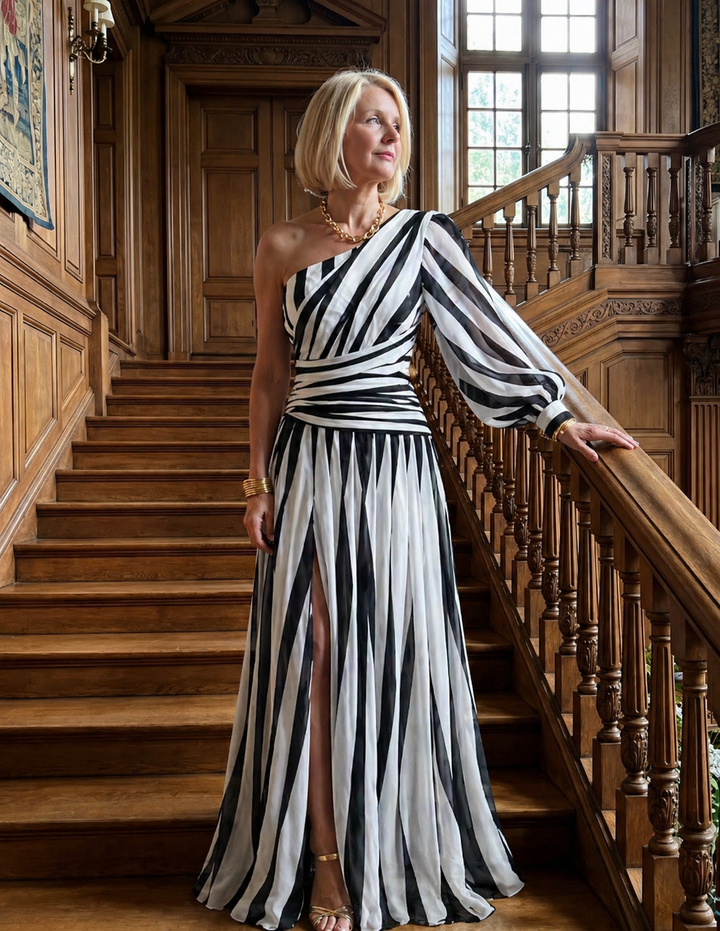 VIOLET | GRACE STRIPED MAXI DRESS FOR WOMEN