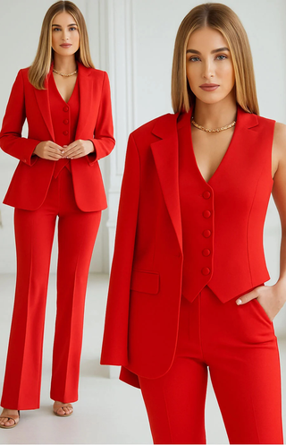 CHERRY | ELEGANTE 3-PIECE SUIT FOR WOMEN