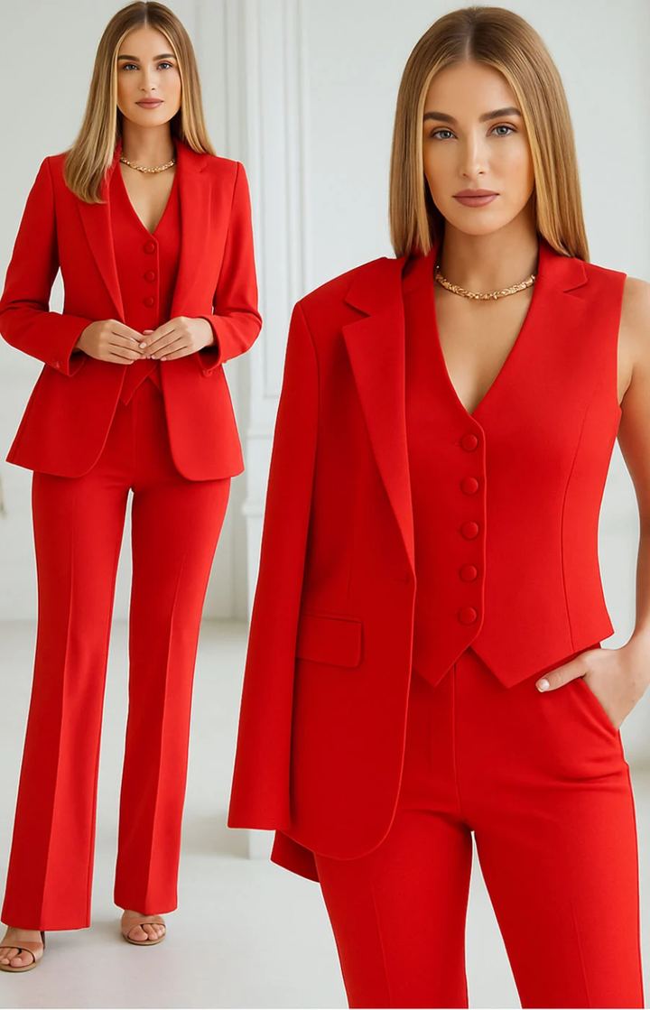 CHERRY | ELEGANTE 3-PIECE SUIT FOR WOMEN