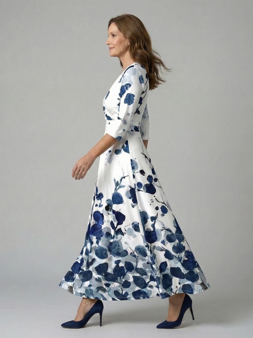 ILONA | FLORAL WRAP MAXI DRESS FOR WOMEN