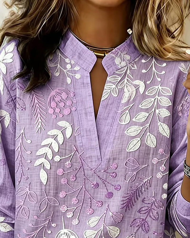 EDITH | BOTANICAL PRINT BLOUSE FOR WOMEN