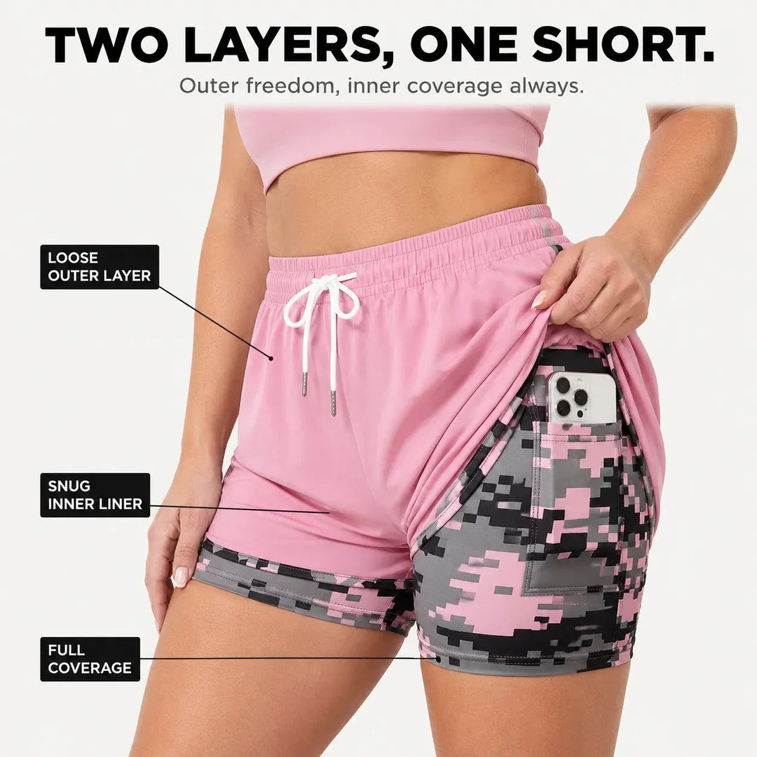 MOVELYN | 2 1 RUNNING SHORTS FOR WOMEN