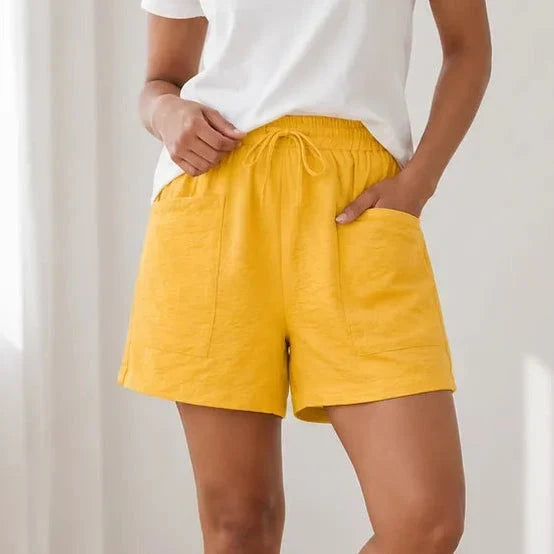 MARLOW | DRAWSTRING DEEP POCKETS SHORTS FOR WOMEN
